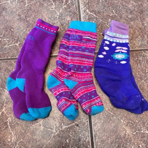Ski/Snowboard Socks - 3 Pairs - Youth Small - Picture 1 of 2